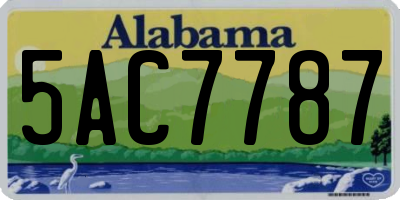 AL license plate 5AC7787
