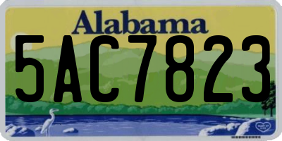 AL license plate 5AC7823