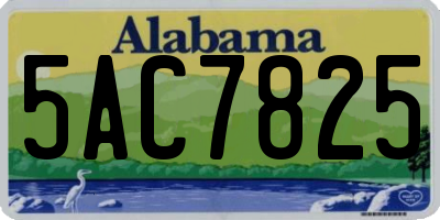 AL license plate 5AC7825