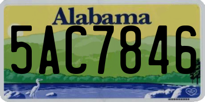 AL license plate 5AC7846