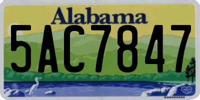 AL license plate 5AC7847