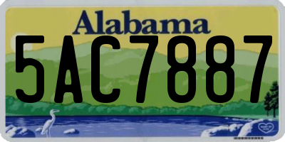 AL license plate 5AC7887
