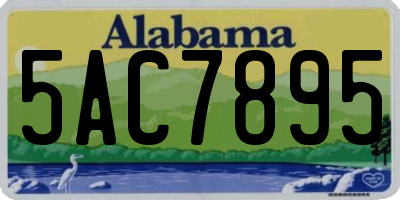 AL license plate 5AC7895
