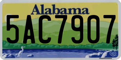 AL license plate 5AC7907