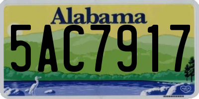 AL license plate 5AC7917