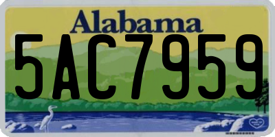 AL license plate 5AC7959