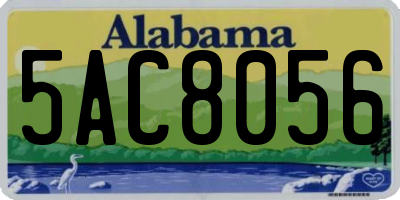 AL license plate 5AC8056