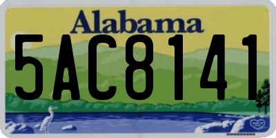 AL license plate 5AC8141