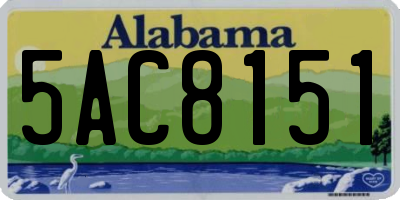 AL license plate 5AC8151