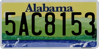AL license plate 5AC8153