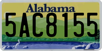 AL license plate 5AC8155