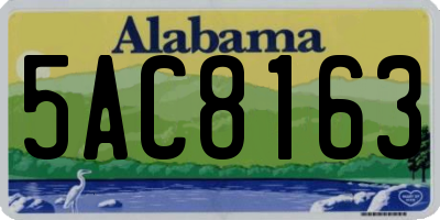 AL license plate 5AC8163