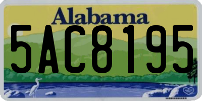 AL license plate 5AC8195