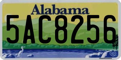 AL license plate 5AC8256