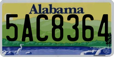 AL license plate 5AC8364