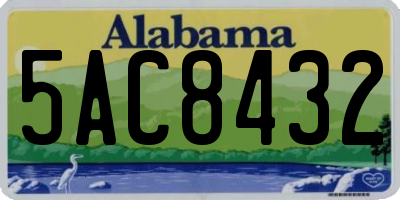 AL license plate 5AC8432