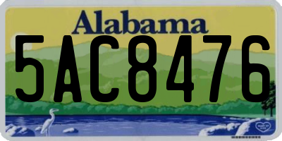 AL license plate 5AC8476