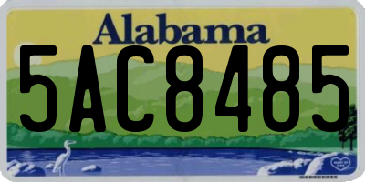 AL license plate 5AC8485