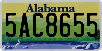 AL license plate 5AC8655