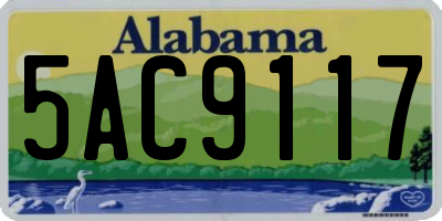 AL license plate 5AC9117