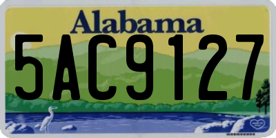 AL license plate 5AC9127