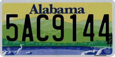 AL license plate 5AC9144