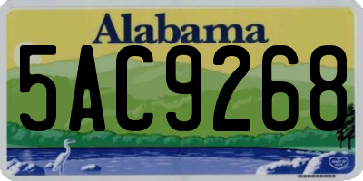AL license plate 5AC9268