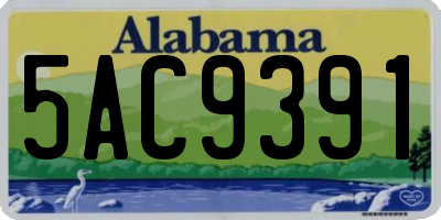 AL license plate 5AC9391