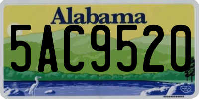 AL license plate 5AC9520