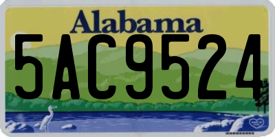 AL license plate 5AC9524