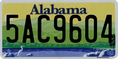AL license plate 5AC9604