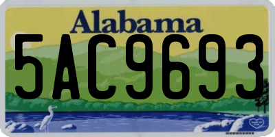 AL license plate 5AC9693