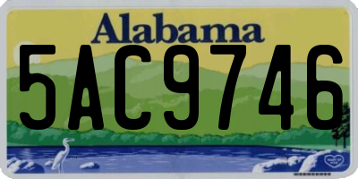 AL license plate 5AC9746