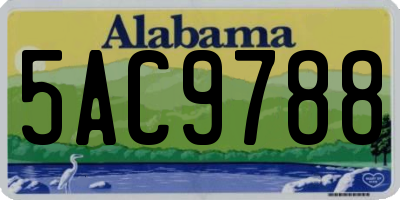 AL license plate 5AC9788