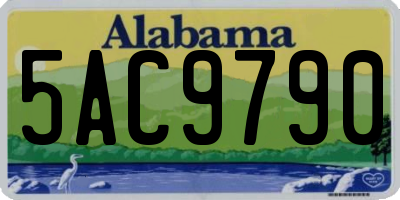AL license plate 5AC9790