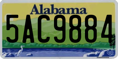 AL license plate 5AC9884