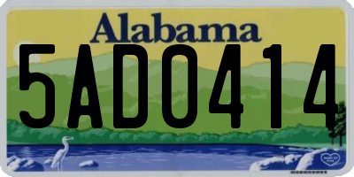 AL license plate 5AD0414