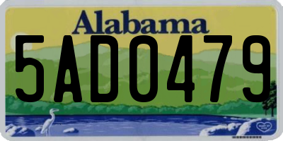 AL license plate 5AD0479