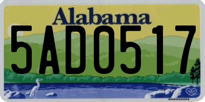 AL license plate 5AD0517