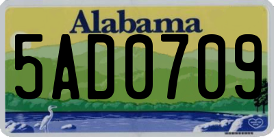AL license plate 5AD0709