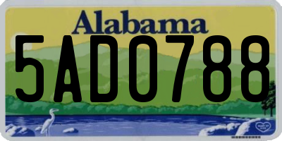 AL license plate 5AD0788