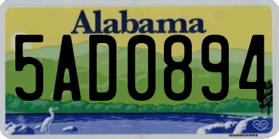 AL license plate 5AD0894