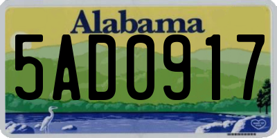 AL license plate 5AD0917