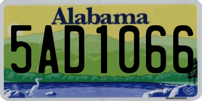 AL license plate 5AD1066