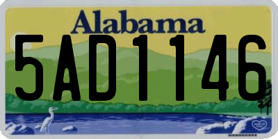 AL license plate 5AD1146