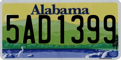 AL license plate 5AD1399