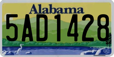 AL license plate 5AD1428