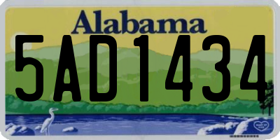 AL license plate 5AD1434