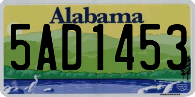 AL license plate 5AD1453