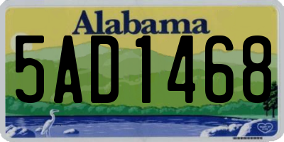 AL license plate 5AD1468